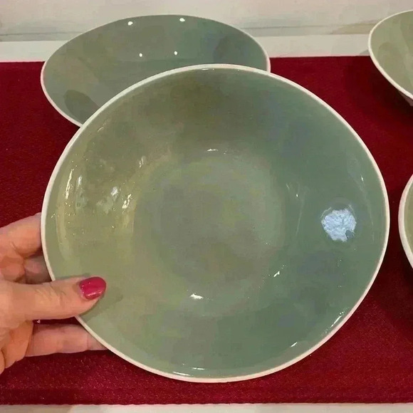 Persian key by Harker oval 4 soup or salad bowls, 7 1/2 inches wide. From 1960s - Picture 2 of 3